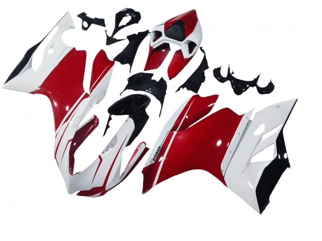 Purchase 2011-2014 White Red Glossy Black Ducati 1199 Motorcycle Fairings UK