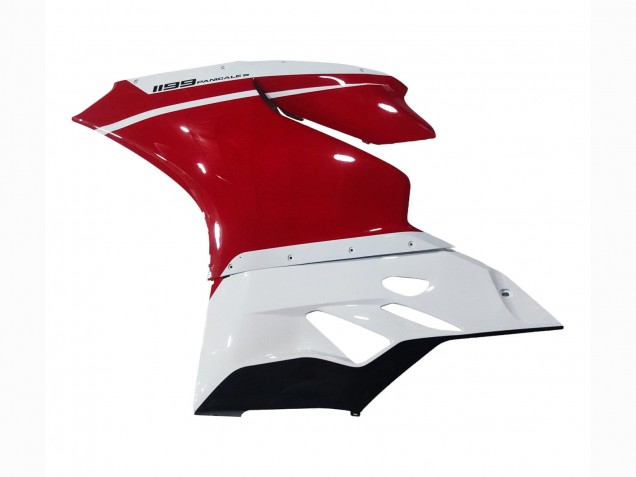 Purchase 2011-2014 White Red Glossy Black Ducati 1199 Motorcycle Fairings UK