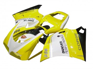 Purchase 1993-2005 White Yellow Glossy Black Corse Performance Ducati 996 Motorcycle Fairing UK