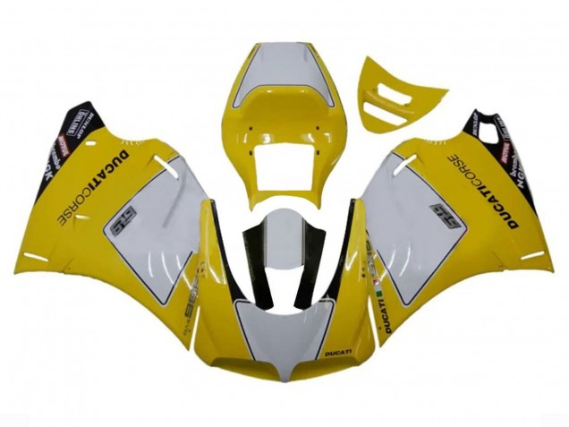 Purchase 1993-2005 White Yellow Glossy Black Corse Performance Ducati 996 Motorcycle Fairings UK