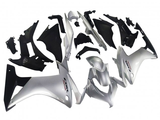Purchase 2013-2015 Silver Glossy Black Honda CBR500R Motorcycle Fairing UK