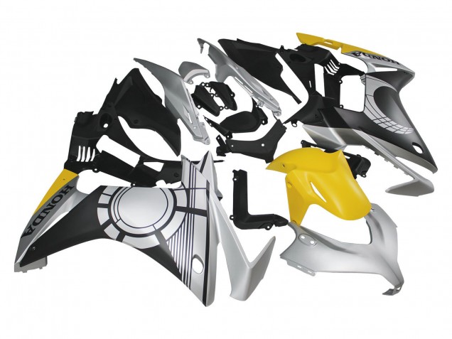 Purchase 2013-2015 Silver Yellow Matte Black Honda CBR500R Motorcycle Fairings UK