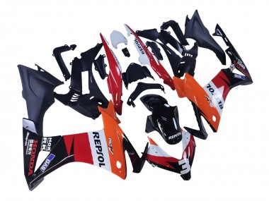 Purchase 2013-2015 Orange White Red Glossy Black Repsol 3 Honda CBR500R Motorcycle Fairings UK