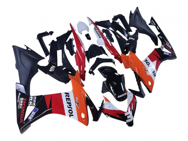 Purchase 2013-2015 Orange White Red Glossy Black Repsol 3 Honda CBR500R Motorcycle Fairings UK