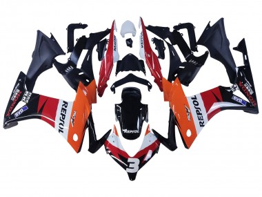 Purchase 2013-2015 Orange White Red Glossy Black Repsol 3 Honda CBR500R Motorcycle Fairings UK