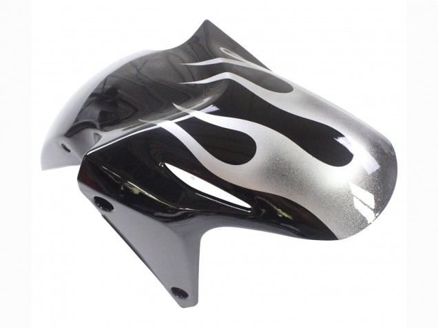 Purchase 2013-2015 Glossy Black Silver Flame Honda CBR500R Motorcycle Fairings UK
