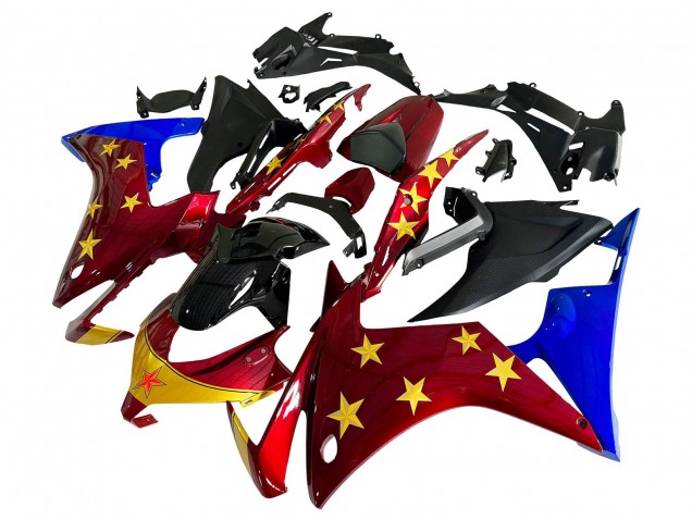 Purchase 2013-2015 Red Blue Yellow Star Honda CBR500R Motorcycle Fairings UK
