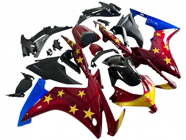 Purchase 2013-2015 Red Blue Yellow Star Honda CBR500R Motorcycle Fairings UK