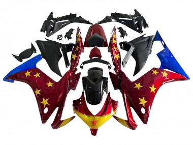 Purchase 2013-2015 Red Blue Yellow Star Honda CBR500R Motorcycle Fairings UK