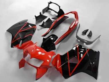 Purchase 1998-2001 Red Glossy Black Stripe Honda VFR 800 Motorcycle Fairings UK