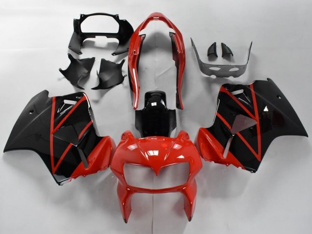 Purchase 1998-2001 Red Glossy Black Stripe Honda VFR 800 Motorcycle Fairings UK