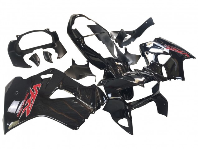 Purchase 1998-2001 Glossy Black Red Decal Honda VFR 800 Motorcycle Fairings UK