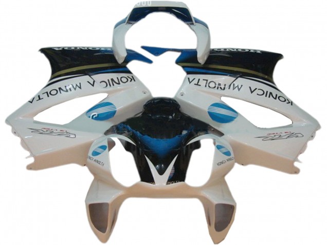 Purchase 2002-2013 White Blue Black Konica Minolta Honda VFR 800 Motorcycle Fairings UK
