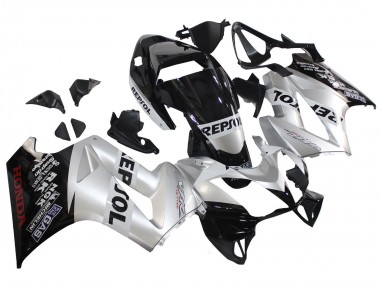 Purchase 2002-2013 Silver Glossy Black Repsol Honda VFR 800 Motorcycle Fairings UK