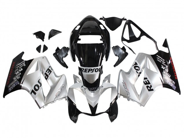 Purchase 2002-2013 Silver Glossy Black Repsol Honda VFR 800 Motorcycle Fairings UK
