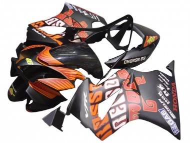 Purchase 2002-2013 Matte Black Orange Rossi Repsol 46 Honda VFR 800 Motorcycle Fairings UK