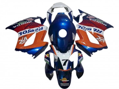 Purchase 2002-2013 White Orange Blue Repsol Honda VFR 800 Motorcycle Fairings UK