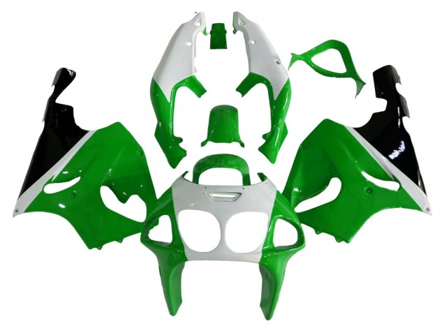 Purchase 1996-2003 White Green Black Kawasaki ZX7R Motorcycle Fairings UK