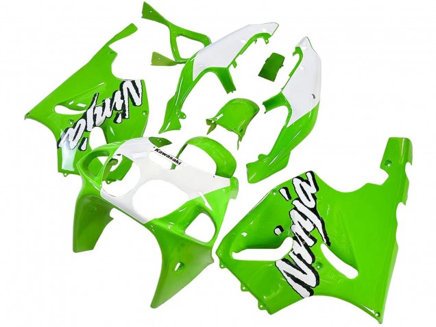 Purchase 1996-2003 White Green Kawasaki ZX7R Motorcycle Fairings UK