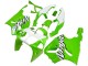 Purchase 1996-2003 White Green Kawasaki ZX7R Motorcycle Fairings UK