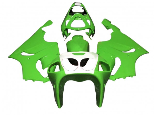 Purchase 1996-2003 Green White Kawasaki ZX7R Motorcycle Fairings UK