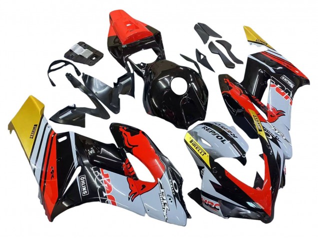 Purchase 2004-2005 Yellow Red White Glossy Red Bull Repsol HRC Honda CBR1000RR Motorcycle Fairings UK