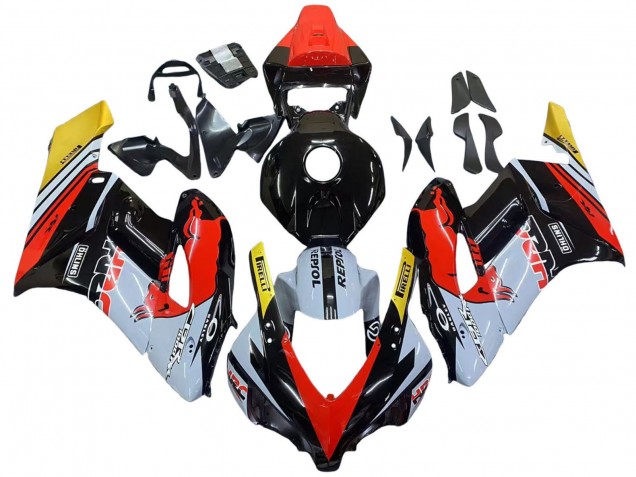 Purchase 2004-2005 Yellow Red White Glossy Red Bull Repsol HRC Honda CBR1000RR Motorcycle Fairings UK