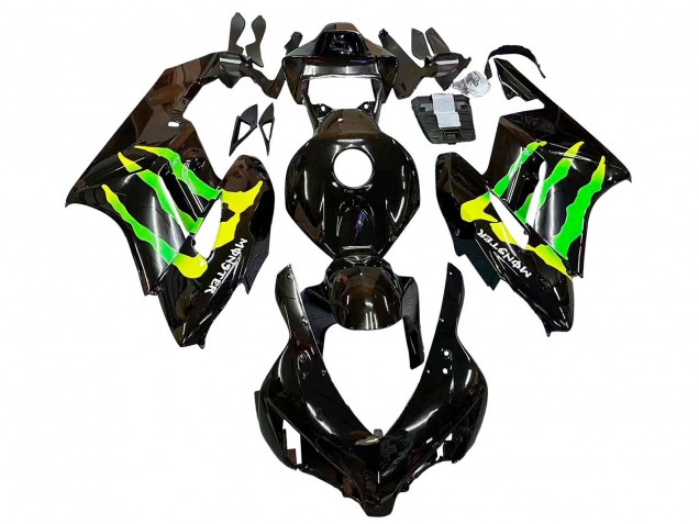 Purchase 2004-2005 Glossy Black Yellow Green Monster Honda CBR1000RR Motorcycle Fairings UK