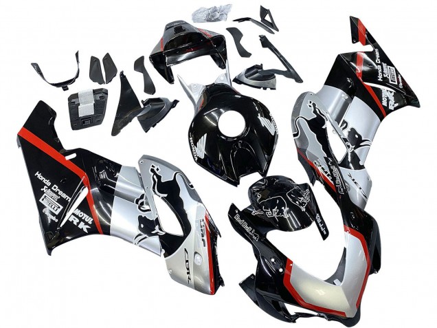 Purchase 2004-2005 Silver Glossy Black Red Stripe Honda CBR1000RR Motorcycle Fairings UK