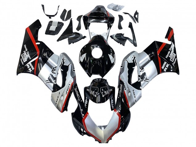 Purchase 2004-2005 Silver Glossy Black Red Stripe Honda CBR1000RR Motorcycle Fairings UK