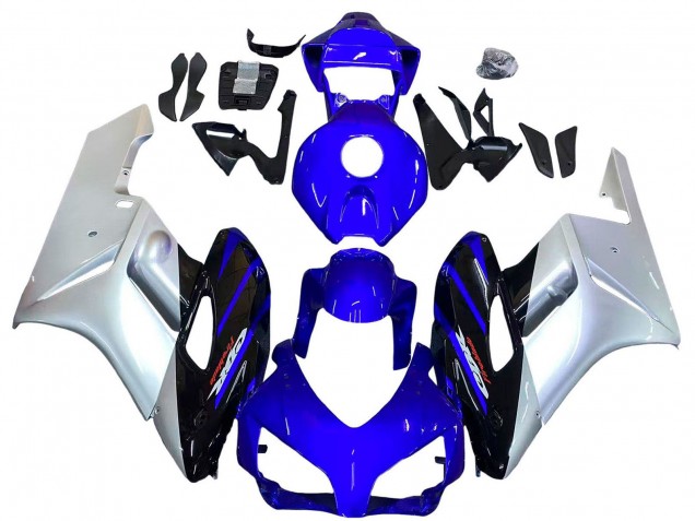 Purchase 2004-2005 Silver Blue Glossy Black Honda CBR1000RR Motorcycle Fairings UK