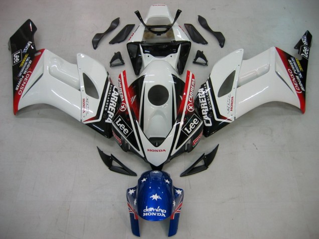 Purchase 2004-2005 White Blue Red Glossy Black Star Carrera Lee Honda CBR1000RR Motorcycle Fairings UK
