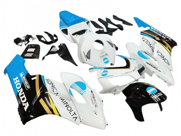 Purchase 2004-2005 White Light Blue Yellow Black Konica Minolta Honda CBR1000RR Motorcycle Fairings UK