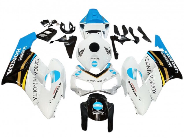 Purchase 2004-2005 White Light Blue Yellow Black Konica Minolta Honda CBR1000RR Motorcycle Fairings UK