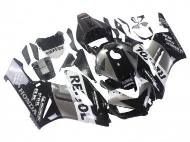Purchase 2004-2005 Silver White Glossy Black Repsol Honda CBR1000RR Motorcycle Fairing Kits UK
