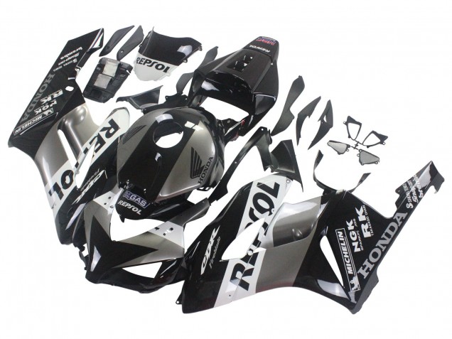 Purchase 2004-2005 Silver White Glossy Black Repsol Honda CBR1000RR Motorcycle Fairing Kits UK