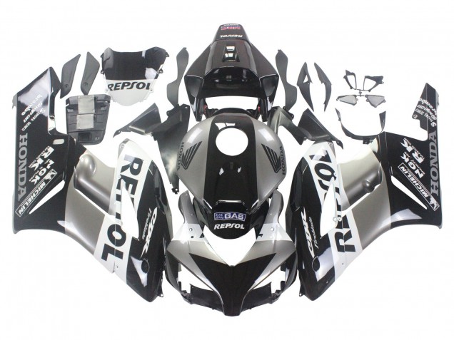 Purchase 2004-2005 Silver White Glossy Black Repsol Honda CBR1000RR Motorcycle Fairing Kits UK