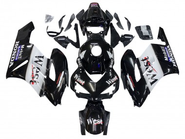 Purchase 2004-2005 Glossy Black White West Honda CBR1000RR Motorcycle Fairings UK