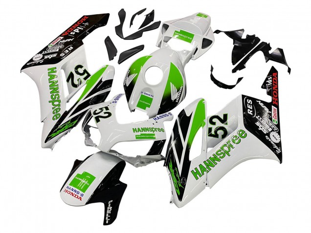 Purchase 2004-2005 White Green Glossy Black Hannspree 52 Honda CBR1000RR Motorcycle Fairings UK