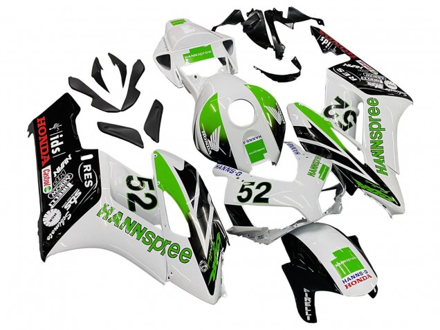 Purchase 2004-2005 White Green Glossy Black Hannspree 52 Honda CBR1000RR Motorcycle Fairings UK