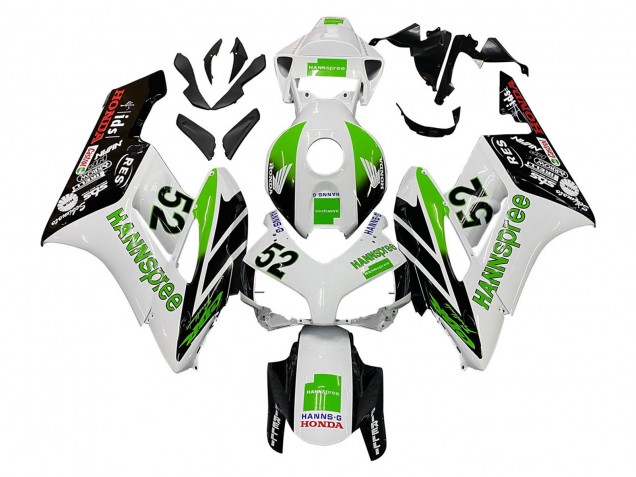 Purchase 2004-2005 White Green Glossy Black Hannspree 52 Honda CBR1000RR Motorcycle Fairings UK