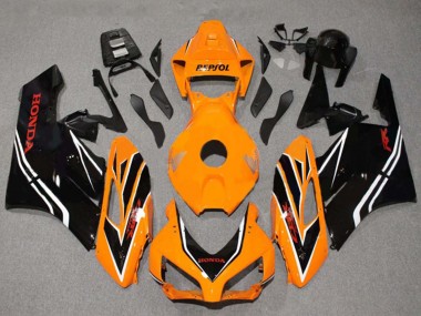 Purchase 2004-2005 Orange White Glossy Black Stripe Honda CBR1000RR Motorcycle Fairings UK