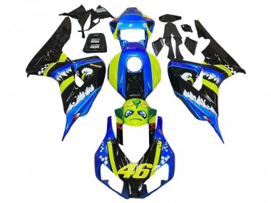 Purchase 2006-2007 Blue Fluorescent Green Glossy Black Shark 46 Honda CBR1000RR Motorcycle Fairings UK