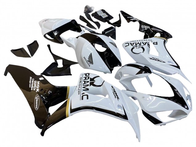 Purchase 2006-2007 White Glossy Black Pramac Honda CBR1000RR Motorcycle Fairings UK