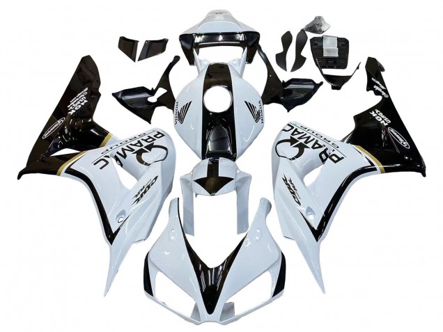 Purchase 2006-2007 White Glossy Black Pramac Honda CBR1000RR Motorcycle Fairings UK