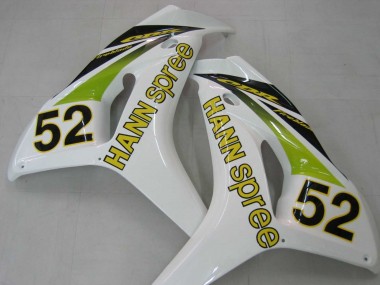 Purchase 2006-2007 White Green Glossy Black Hannspree 52 Honda CBR1000RR Motorcycle Fairings UK
