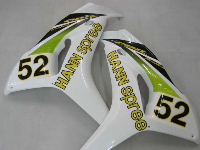 Purchase 2006-2007 White Green Glossy Black Hannspree 52 Honda CBR1000RR Motorcycle Fairings UK