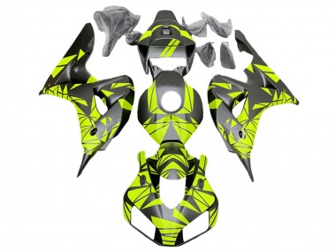 Purchase 2006-2007 Fluorescent Green Matte Black Honda CBR1000RR Motorcycle Fairings UK