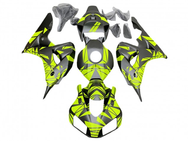 Purchase 2006-2007 Fluorescent Green Matte Black Honda CBR1000RR Motorcycle Fairings UK