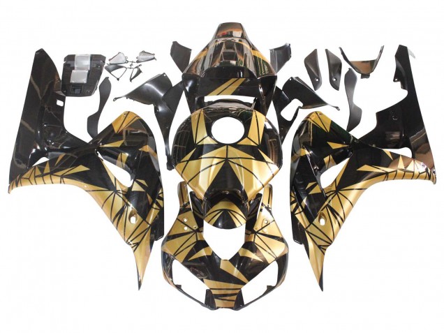 Purchase 2006-2007 Gold Glossy Black Honda CBR1000RR Motorcycle Fairings UK